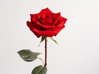 Red rose closeup on white background
Generative AI