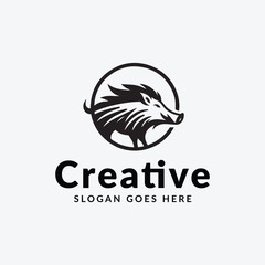 Fototapeta na wymiar Abstract Echidna Logo Showcasing A Creative Brand Icon Against a Clean Background