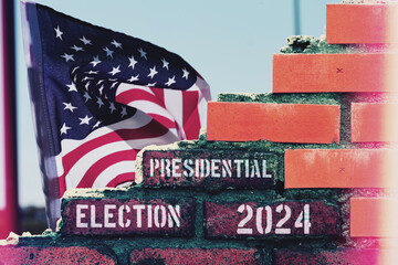 USA flag and the presidential election 2024