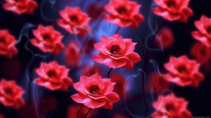 Fototapeta premium 3d wallpaper of beautiful flower background.