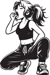 Girl open Her mouth for eat something