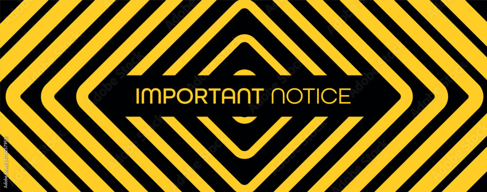 Canvas Prints important notice sign on white background