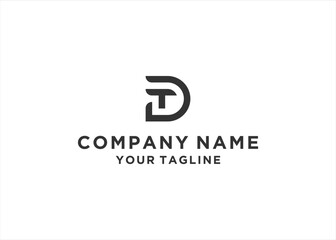 Initial Letter TD DT Logo Design Vector Illustration