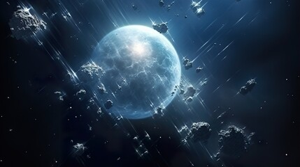 Naklejka premium moon and stars
