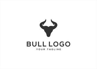 Head Bull Logo design vector illustration template