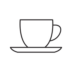 coffee cup icon. editable icon vectors on white background. Tableware, High quality design element. Editable linear style stroke. Vector icon.