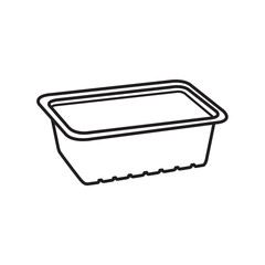 aluminum container icon. editable icon vectors on white background. Tableware, High quality design element. Editable linear style stroke. Vector icon.