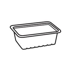 aluminum container icon. editable icon vectors on white background. Tableware, High quality design element. Editable linear style stroke. Vector icon.