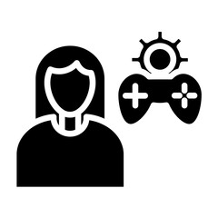 Game Developer Female Icon Style