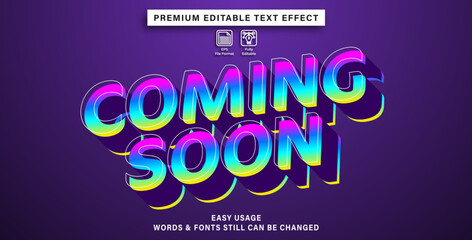 Editable text or font effect Coming soon