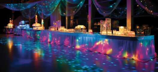 the venue with glow in the dark elements