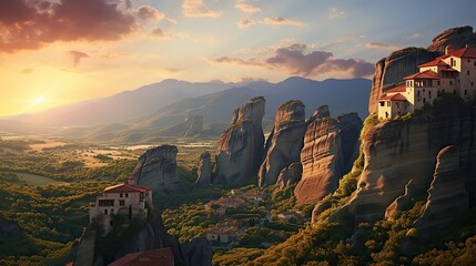 A view unfolds with mountain peaks rising high