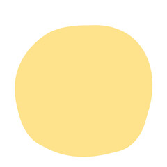 黄色の不定形な丸いフレーム