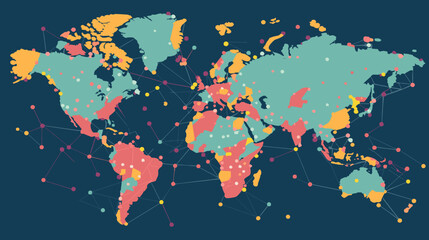 Obraz premium World wide business concept image. Vector illustration.