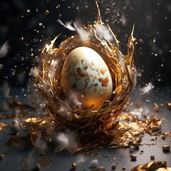 easter egg hide in nest