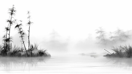 Fototapeta na wymiar misty morning mist