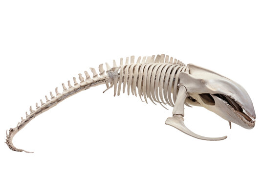 Whale Skeleton Exhibit Isolated On Transparent Background