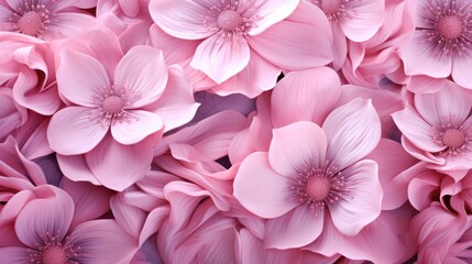 Fototapeta na wymiar Pink flowers create a beautiful, serene background, Ai Generated