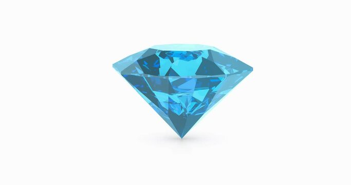 Rotating blue diamond