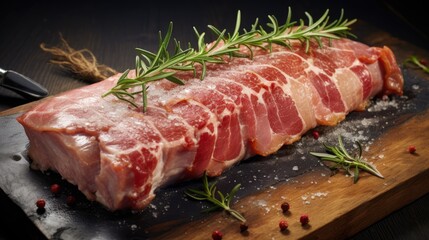 Celebrate the season with the mouthwatering goodness of this expertly prepared holiday pork ham, Ai Generated.