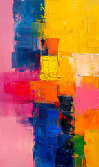Painting close up of abstract colorful art brushstrokes as background.