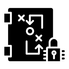 Cybersecurity Strategy Icon Style