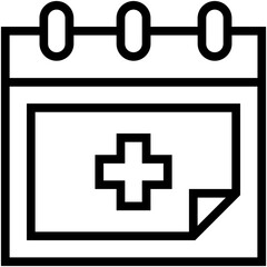 Medical Calendar Vector Icon 