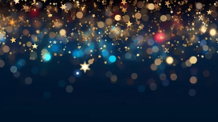 Fotobehang Abstract festive and new year background with stunning soft bokeh lights and shiny elements © ma