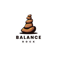 Balance icon. Harmony symbol. Stack of stones. Buddhism concept. Meditation sign. Vector minimal illustration