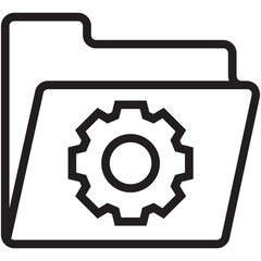 Folder Settings Vector Icon