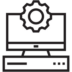 Computer Settings Vector Icon