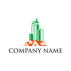 Obraz premium city skyline logo