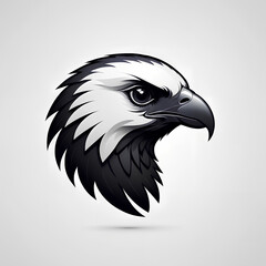 Obraz premium logo black falcon head