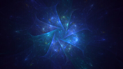 3D manual rendering abstract colorful fractal light background