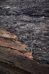 cold lava site at Fagradalsfjall eruption site in iceland 2022