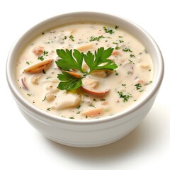 Bowl of Delicious Soup With Parsley Garnish for a Wholesome Meal