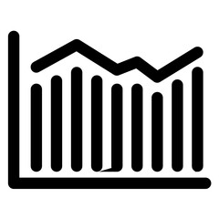 Economics Chart Icon Style