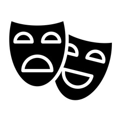 Theater Masks Icon Style