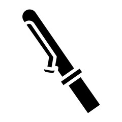 Curling iron Icon Style