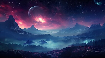 sunrise in mountains