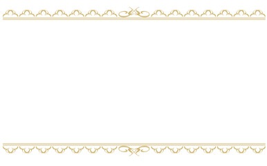 黄金の細かい上下装飾フレーム
