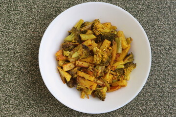 Broccoli Aloo subji or Broccoli And Potato Stir Fry 