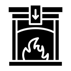 Fireplace insert Icon Style
