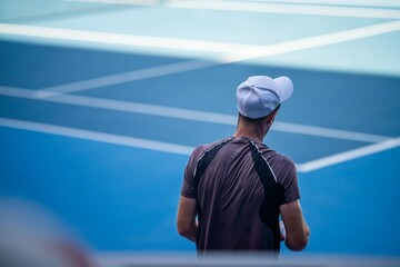 tennis player towel in a tennis match in australia
