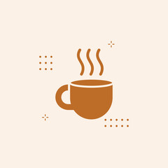coffee cup icon vector, line sign A cup of hot cafe coffee or caffeine drink flat vector icon for food apps and websites