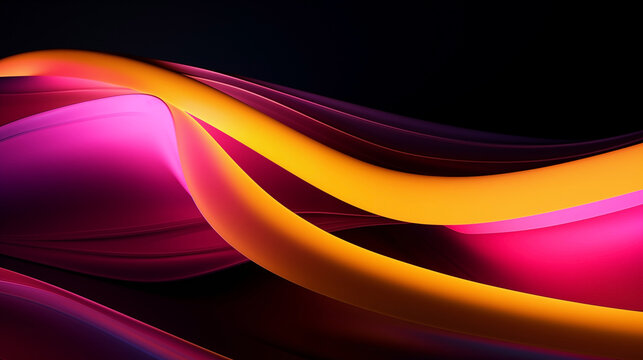 Flowing yellow and pink neon
