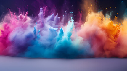 Dust explosion abstract background, Holi background