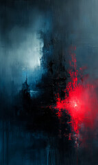 Abstract background with grunge texture, red and blue colors.