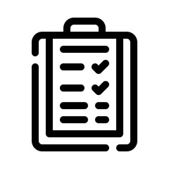 checklist line icon