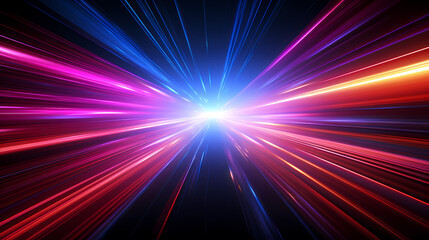 Obraz premium Neon speed abstract background, digital abstract background